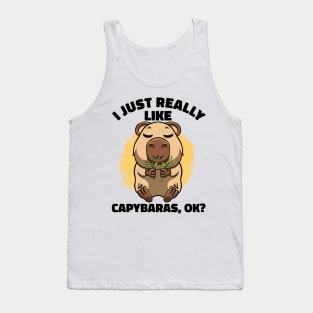 I Just Really Like Capybaras Lover Rodent Zoo Cute Capybara Tank Top